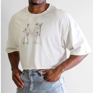 White jj Malibu Apollo crop top